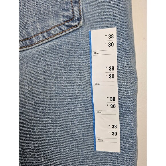Mens Goodfellow & Co Slim Straight Fit Denim Jeans W38 L30 Light Wash Total Flex - Picture 12 of 12
